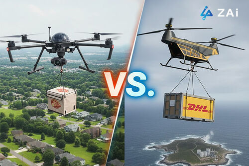 के बारे में नवीनतम कंपनी का मामला Comparing Delivery Drone Solutions Vs. Industrial Cargo Drone Solutions